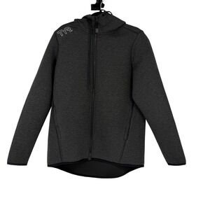 TYR Mens Tech Knit Full Zip Hoodie Charcoal Gray Performance Jacket CL002 Size M